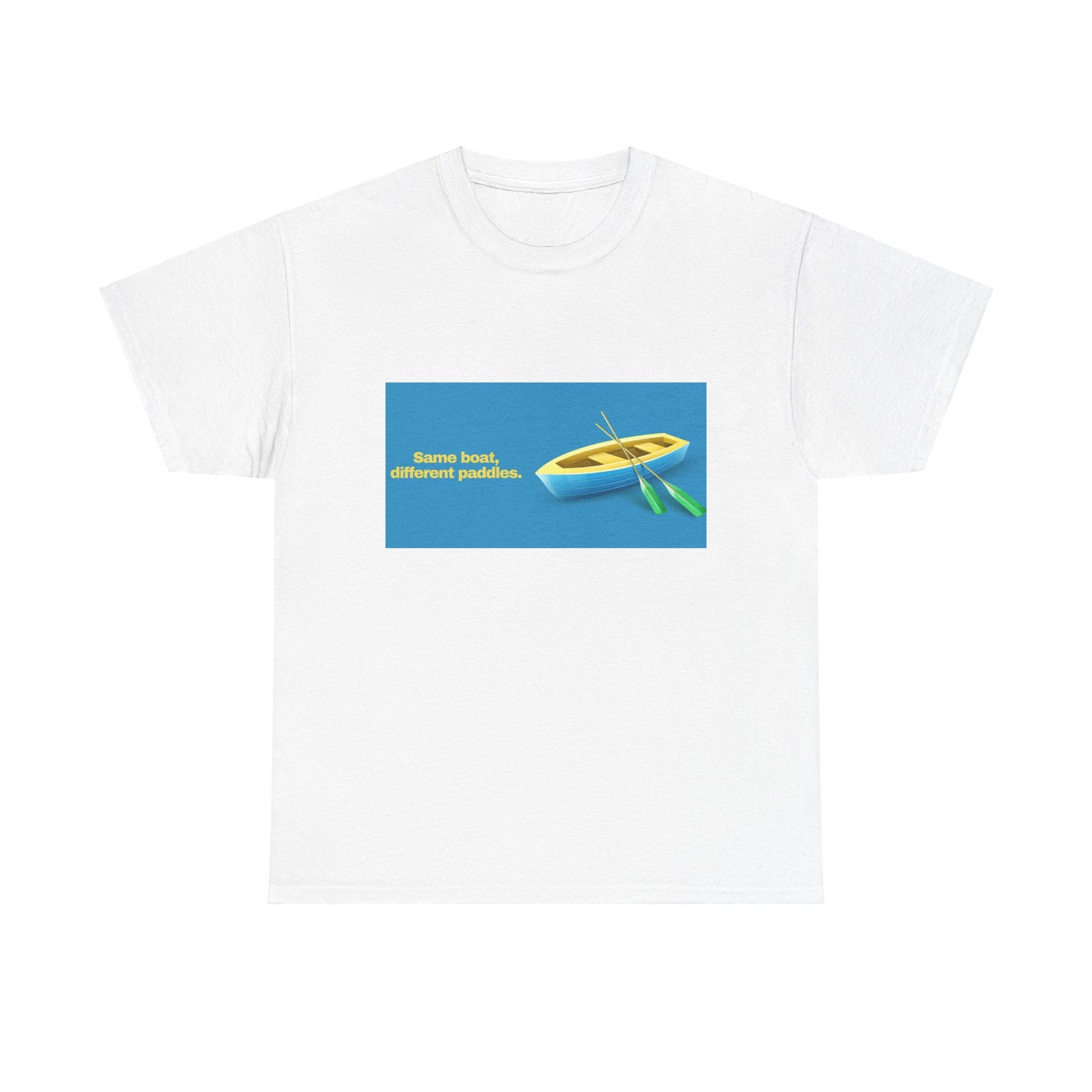Gravitee 100% Cotton Graphic Adult T-Shirt | SAME BOAT DIFFERENT PADDLES