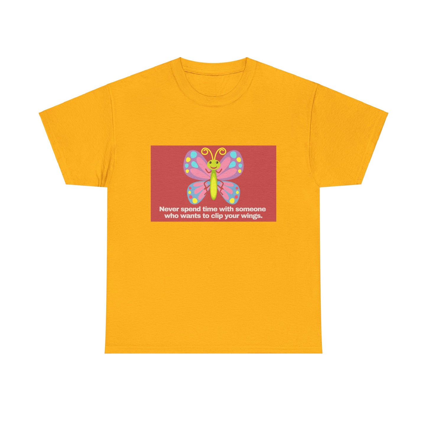 Gravitee 100% Cotton Graphic Adult T-Shirt | NO CLIPPING OF WINGS