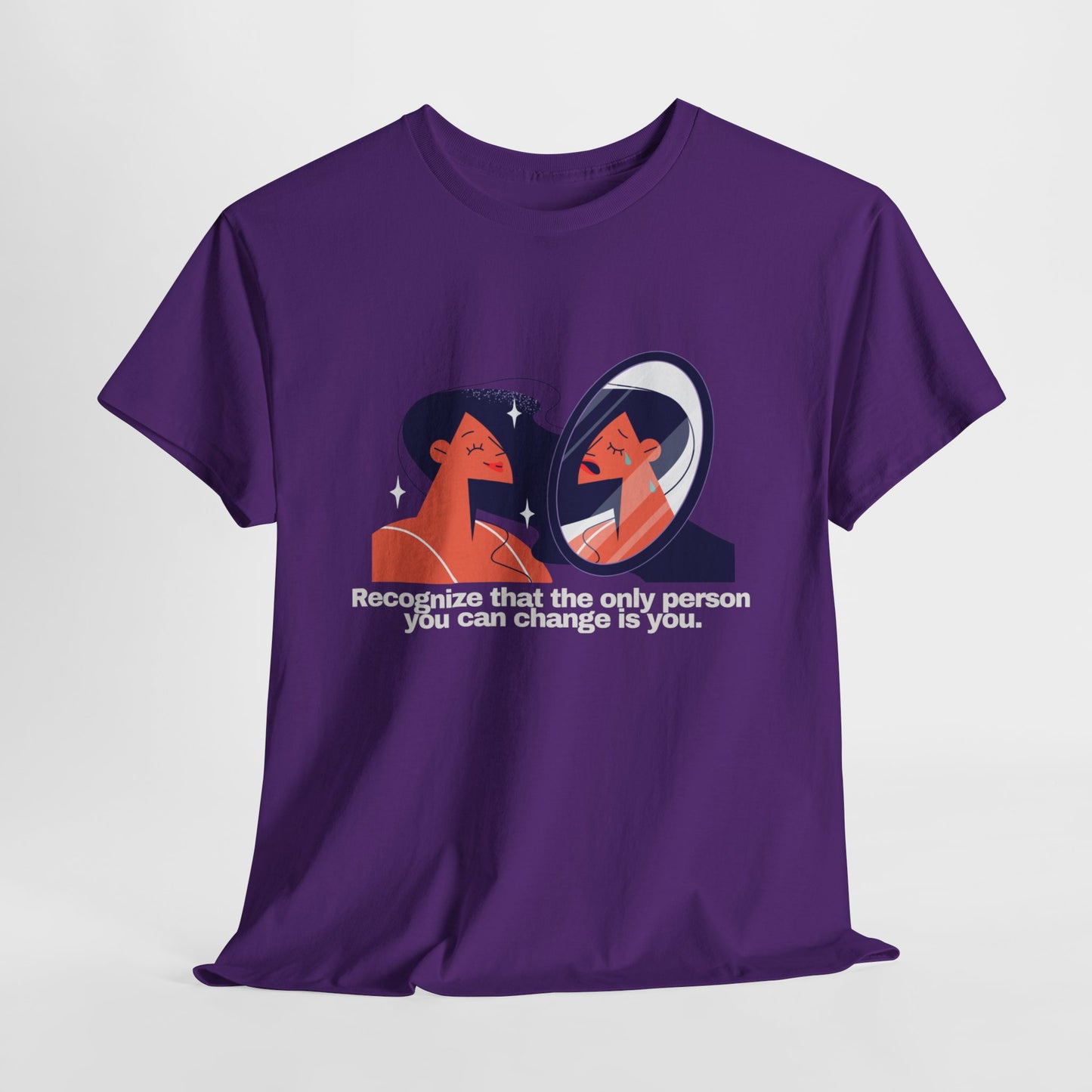 Gravitee 100% Cotton Graphic Adult T-Shirt | THE ONLY THING YOU CAN CHANGE IS YOU