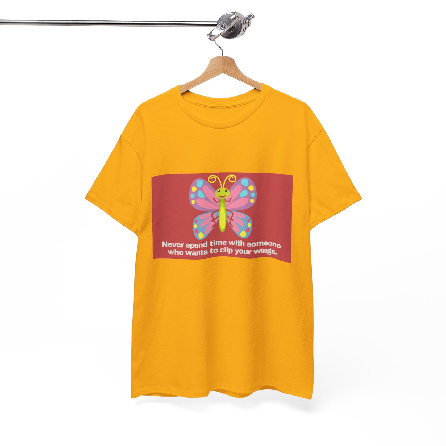 Gravitee 100% Cotton Graphic Adult T-Shirt | NO CLIPPING OF WINGS