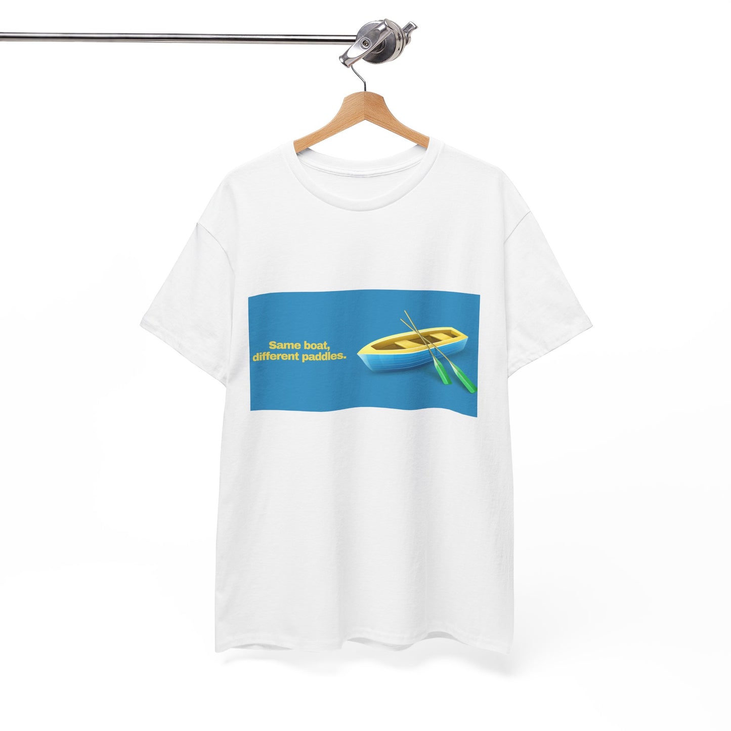 Gravitee 100% Cotton Graphic Adult T-Shirt | SAME BOAT DIFFERENT PADDLES