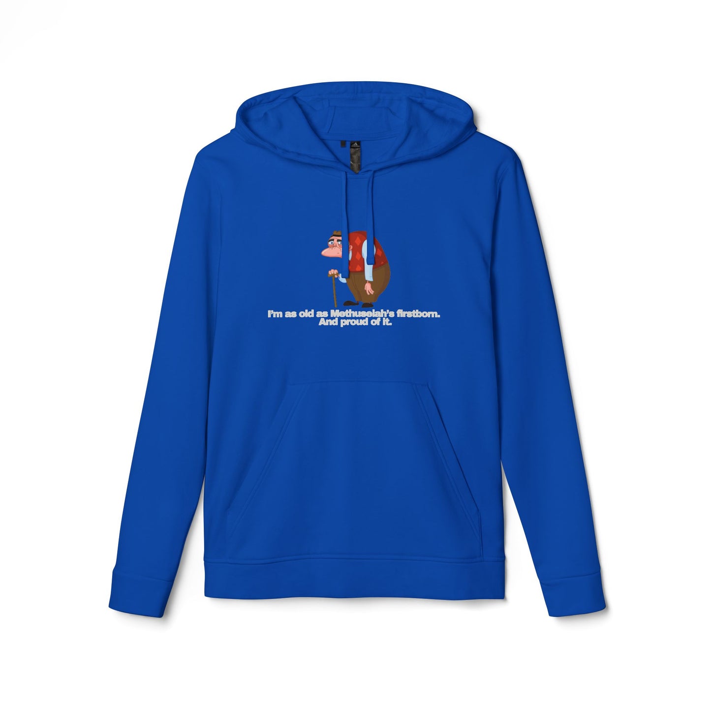 adidas® Personalized Unisex Fleece Hoodie by Gravitee | I’M AS OLD AS METHUSALEH'S FIRSTBORN