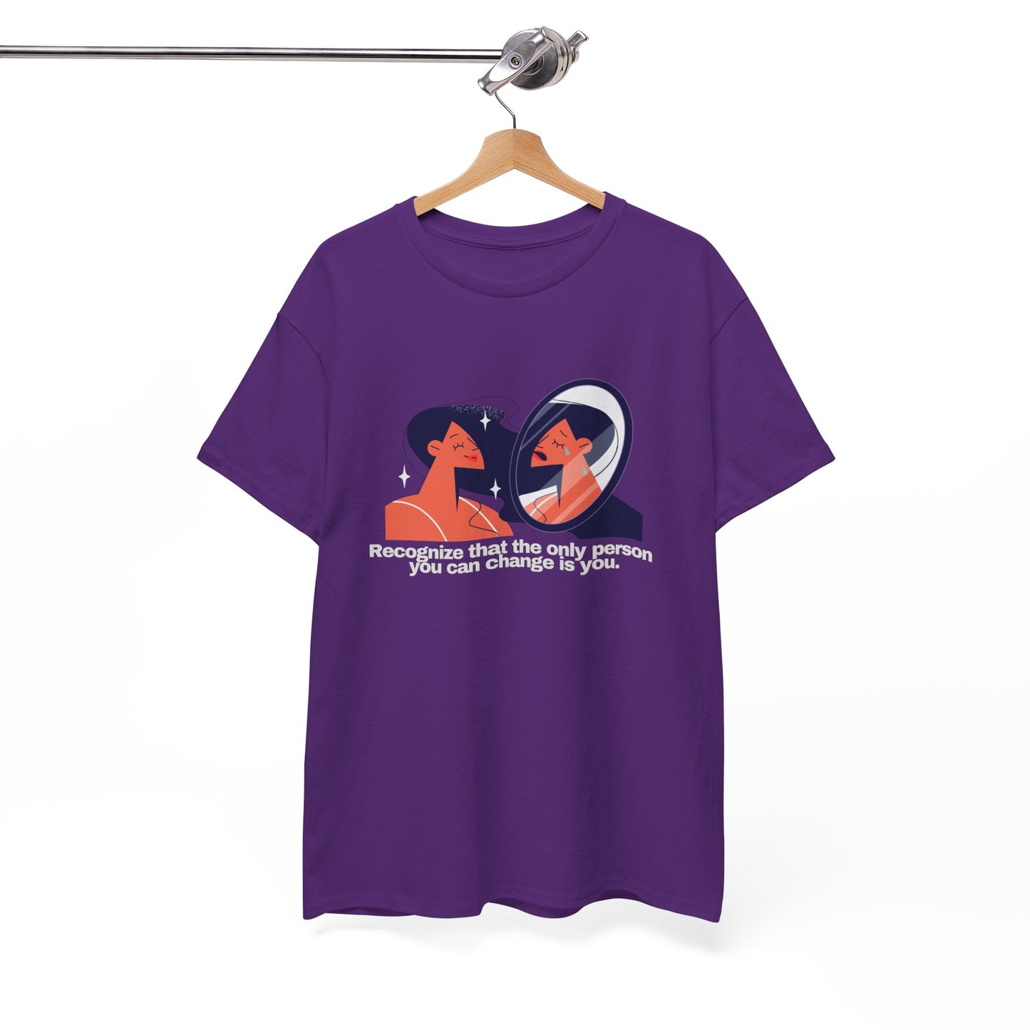 Gravitee 100% Cotton Graphic Adult T-Shirt | THE ONLY THING YOU CAN CHANGE IS YOU