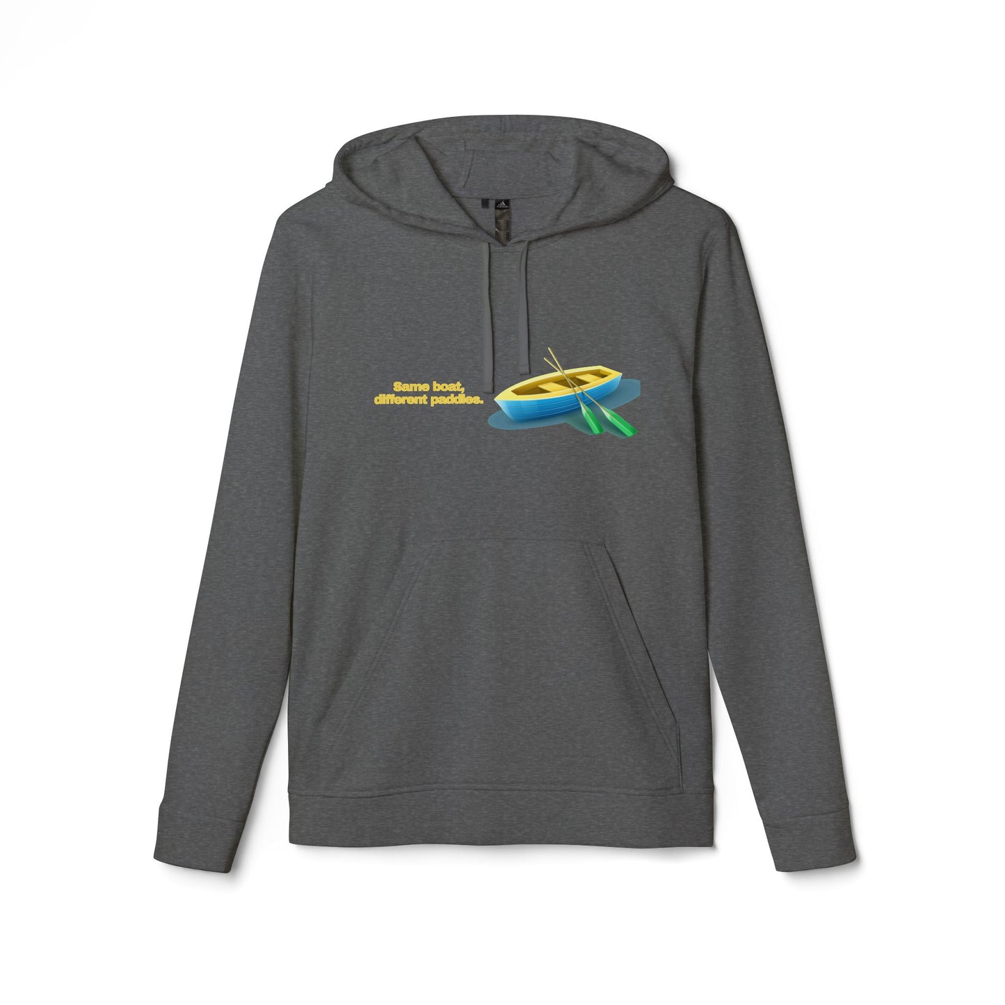 adidas® Personalized Unisex Fleece Hoodie by Gravitee | SAME BOAT DIFFFERENT PADDLES