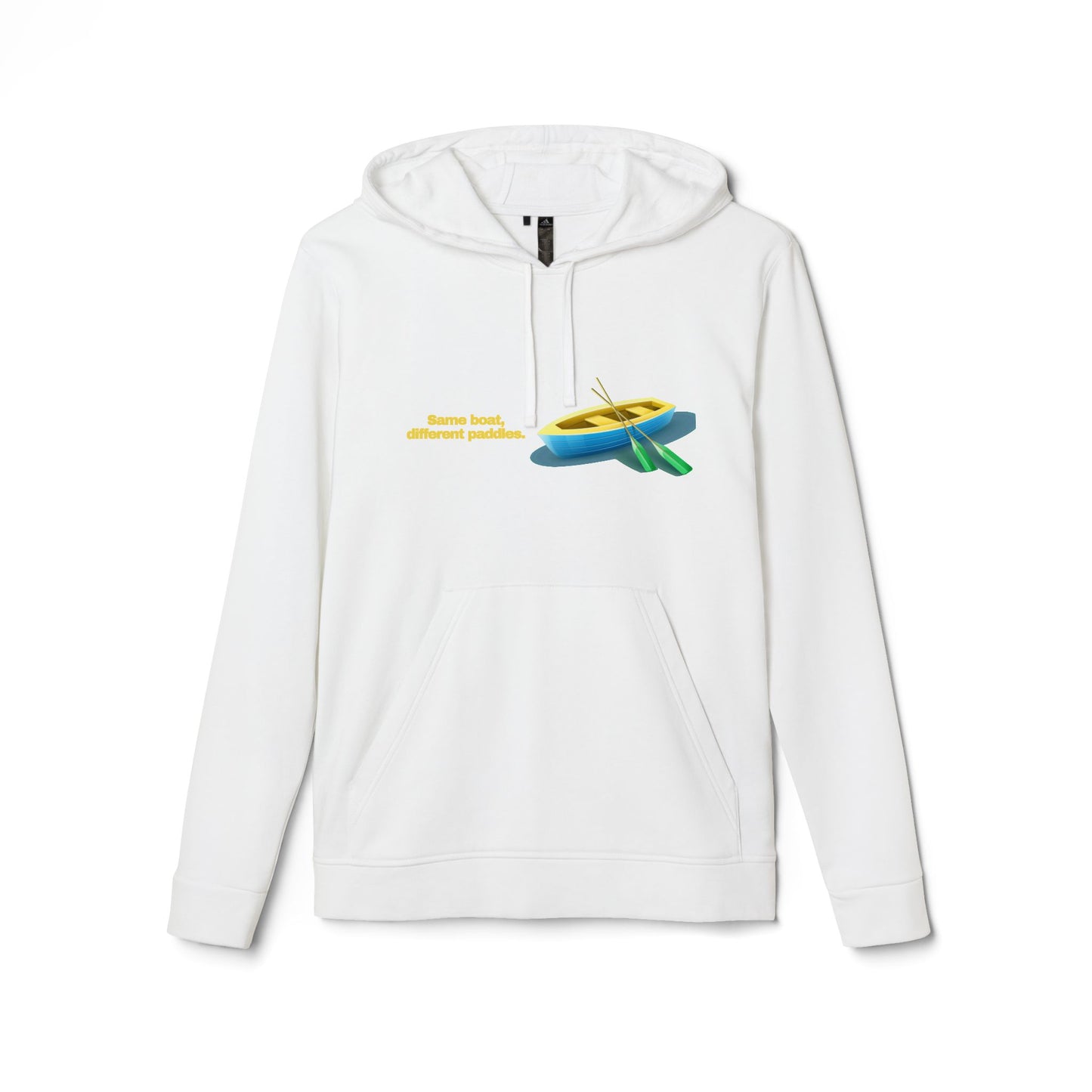 adidas® Personalized Unisex Fleece Hoodie by Gravitee | SAME BOAT DIFFFERENT PADDLES
