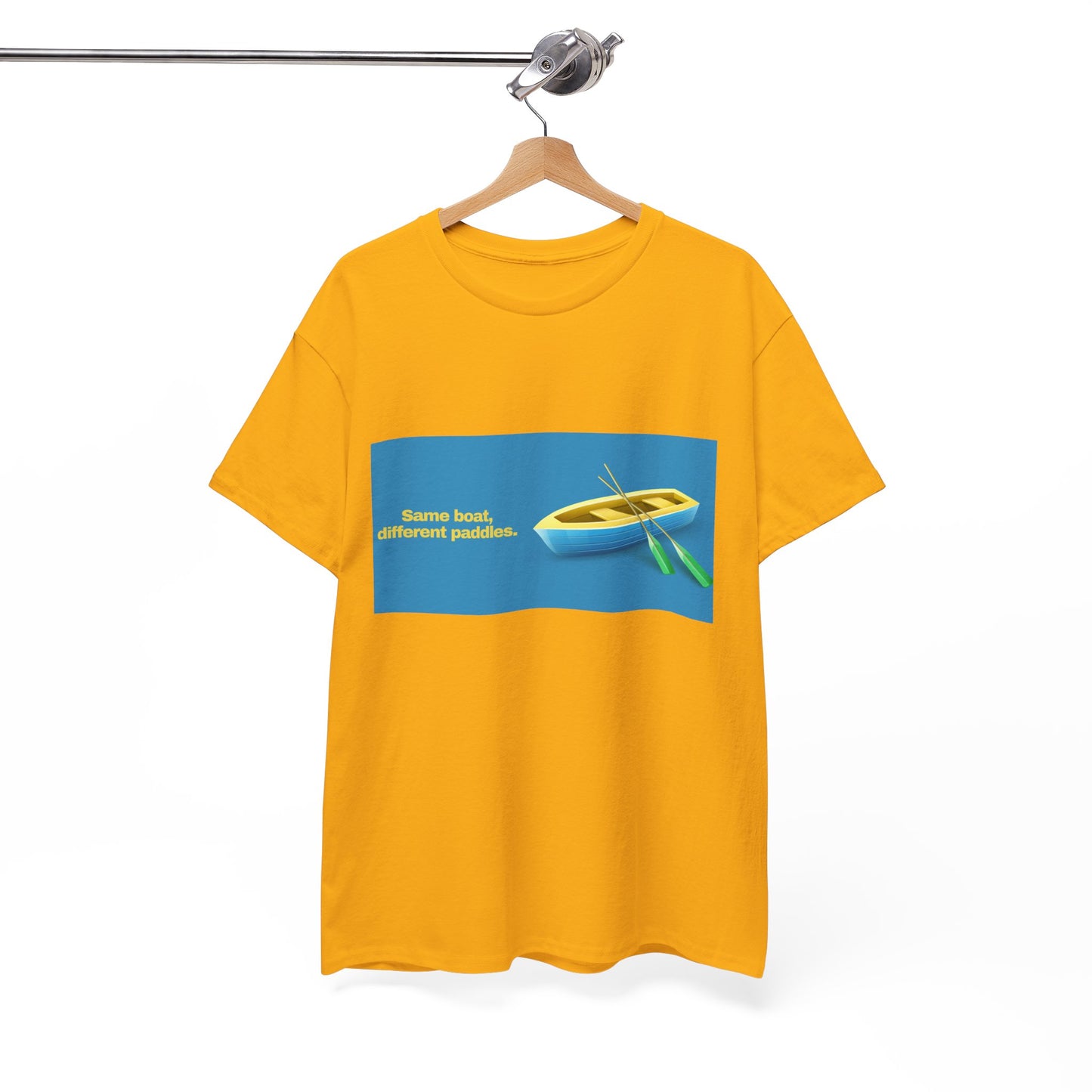Gravitee 100% Cotton Graphic Adult T-Shirt | SAME BOAT DIFFERENT PADDLES