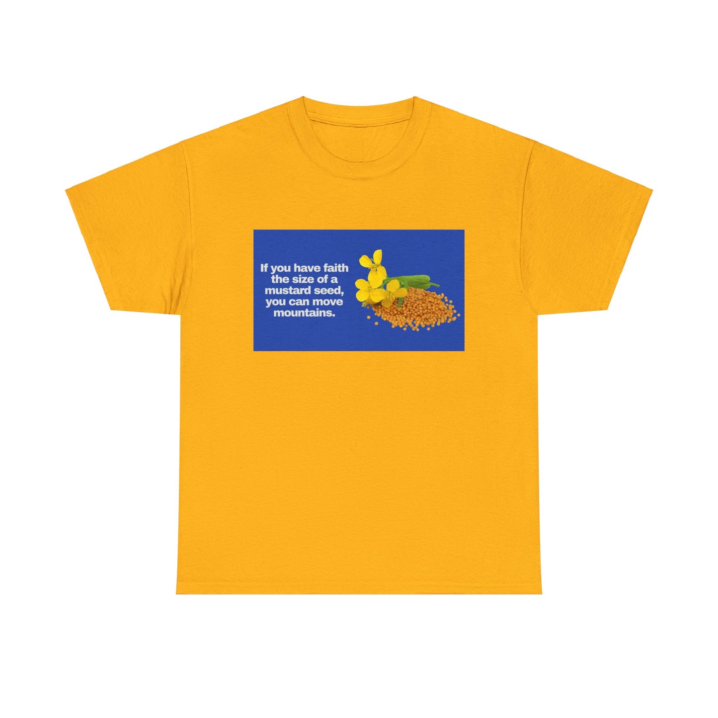 Gravitee 100% Cotton Graphic Adult T-Shirt | If You Have Faith the Size of a Mustard Seed