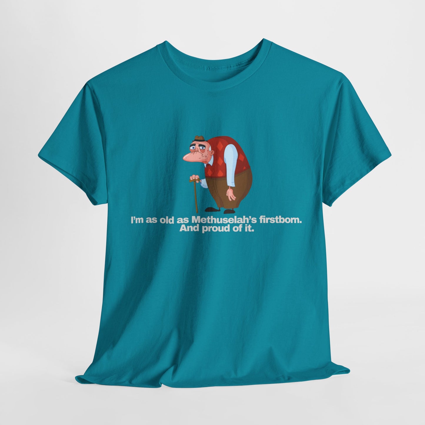 Gravitee 100% Cotton Graphic Adult T-Shirt | I AM AS OLD AS METHUSALEH