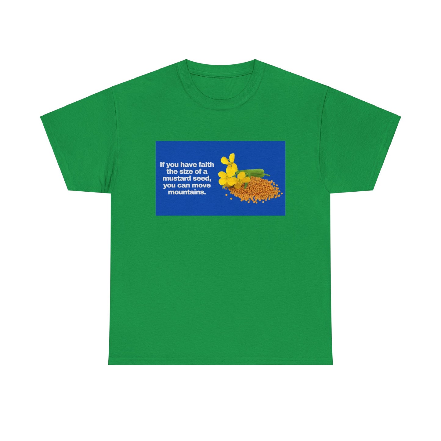 Gravitee 100% Cotton Graphic Adult T-Shirt | If You Have Faith the Size of a Mustard Seed