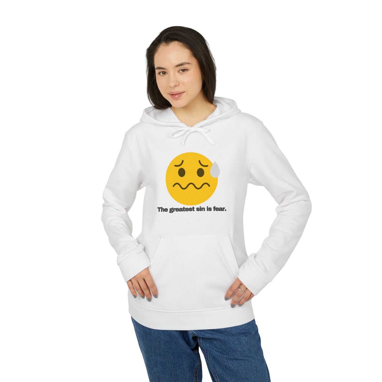 adidas® Personalized Unisex Fleece Hoodie by Gravitee | THE GREATEST SIN IS FEAR
