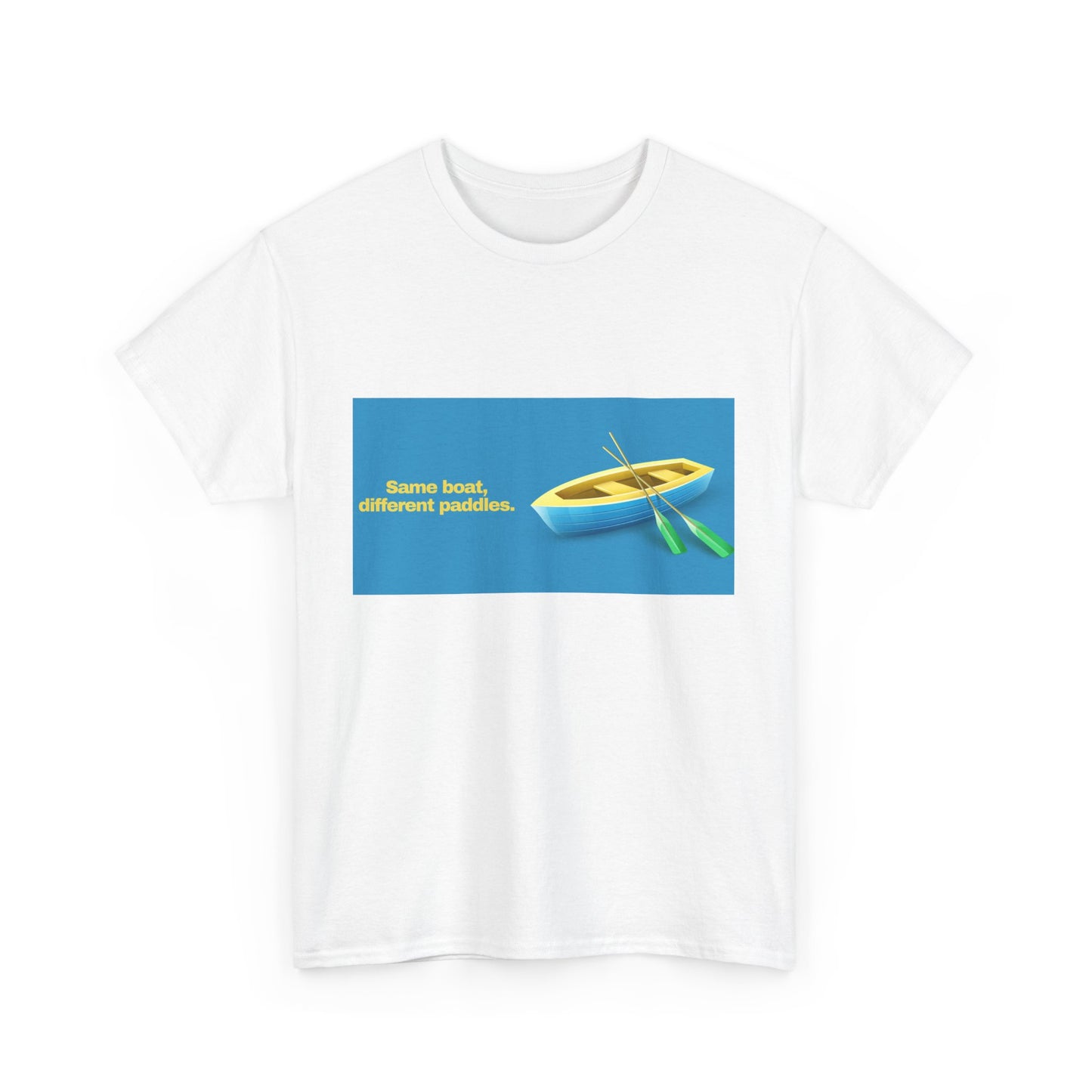 Gravitee 100% Cotton Graphic Adult T-Shirt | SAME BOAT DIFFERENT PADDLES