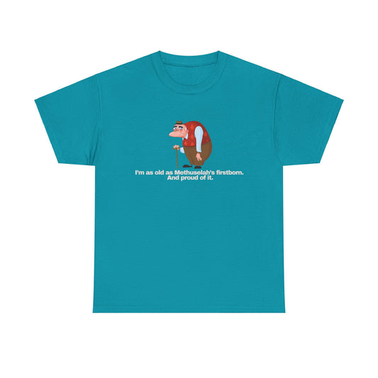 Gravitee 100% Cotton Graphic Adult T-Shirt | I AM AS OLD AS METHUSALEH