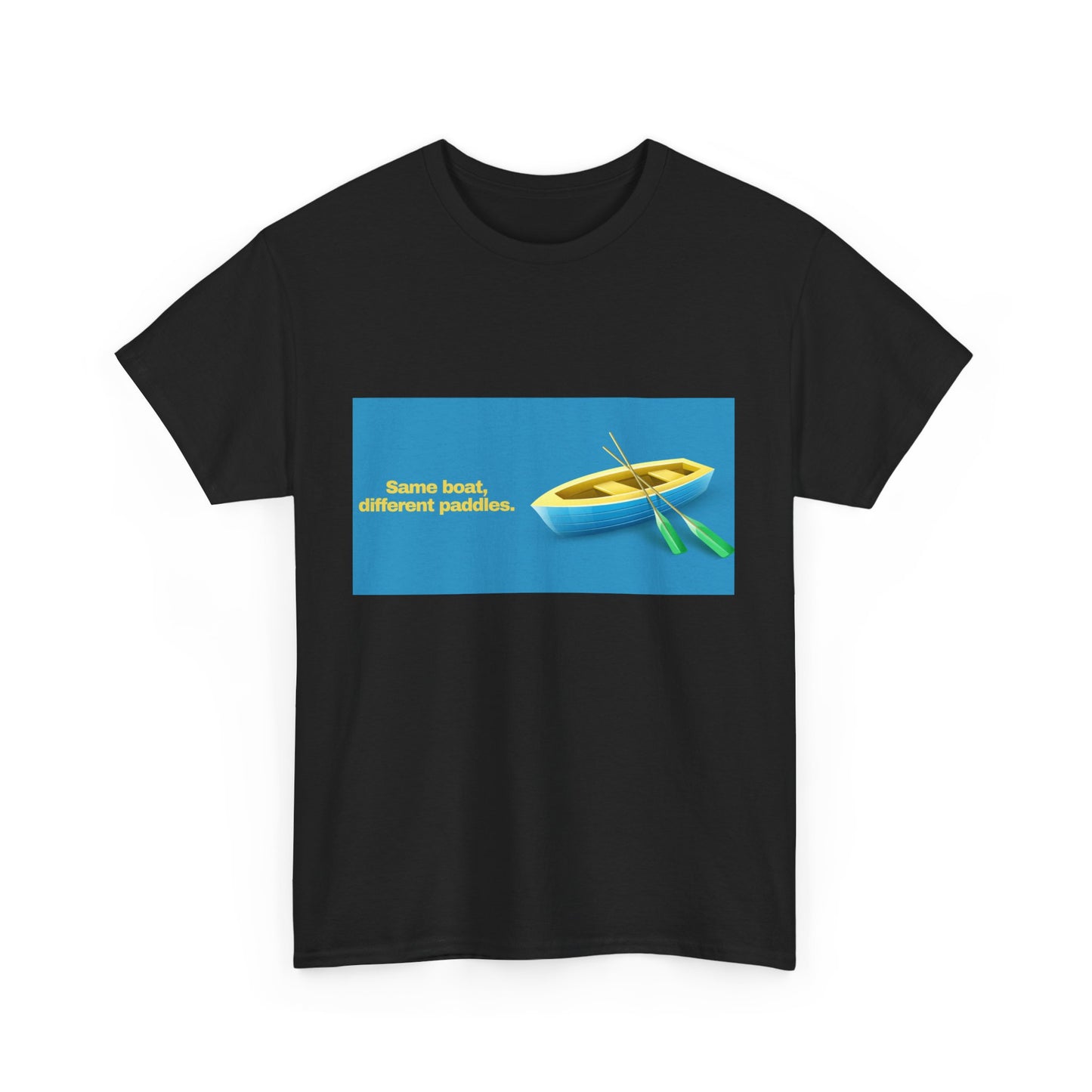 Gravitee 100% Cotton Graphic Adult T-Shirt | SAME BOAT DIFFERENT PADDLES