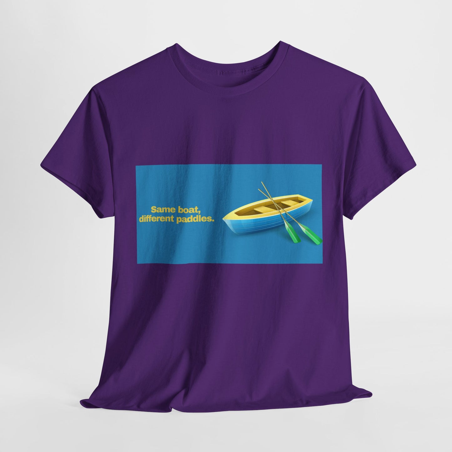 Gravitee 100% Cotton Graphic Adult T-Shirt | SAME BOAT DIFFERENT PADDLES