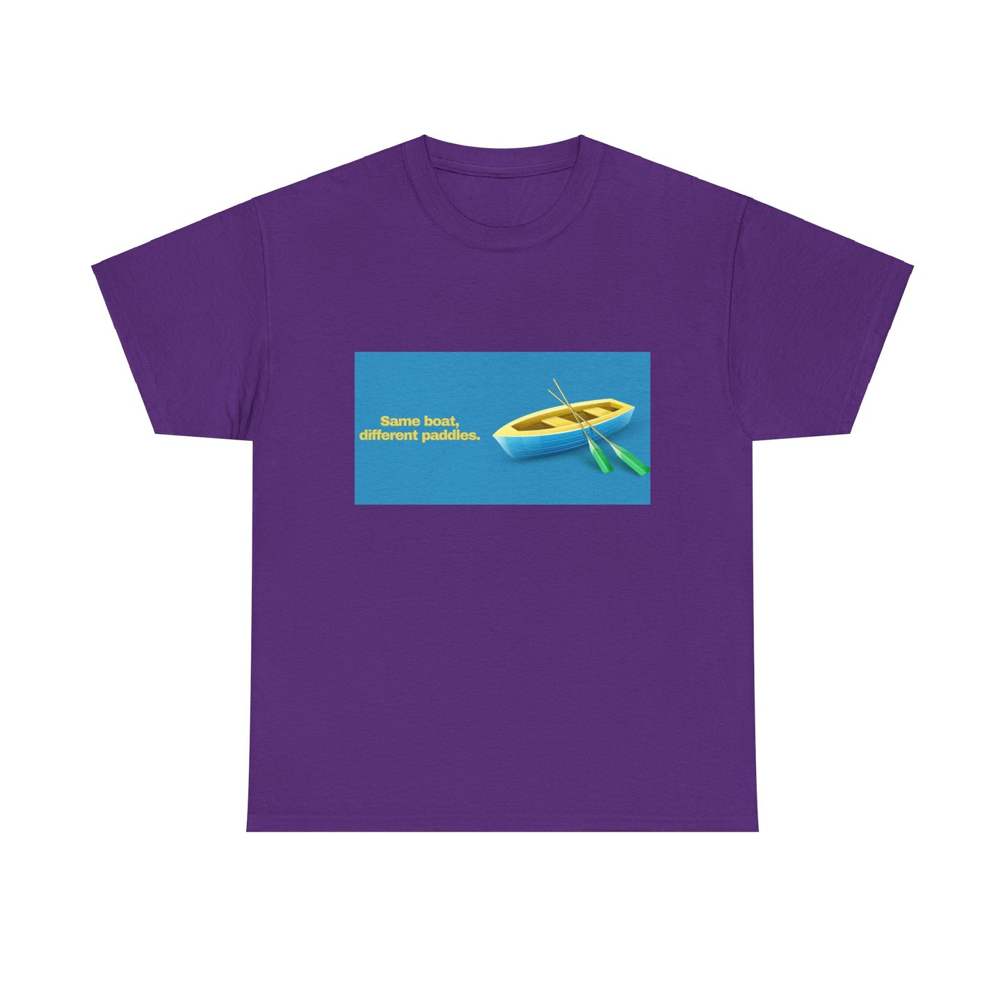 Gravitee 100% Cotton Graphic Adult T-Shirt | SAME BOAT DIFFERENT PADDLES