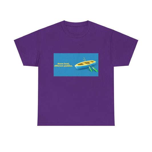 Gravitee 100% Cotton Graphic Adult T-Shirt | SAME BOAT DIFFERENT PADDLES