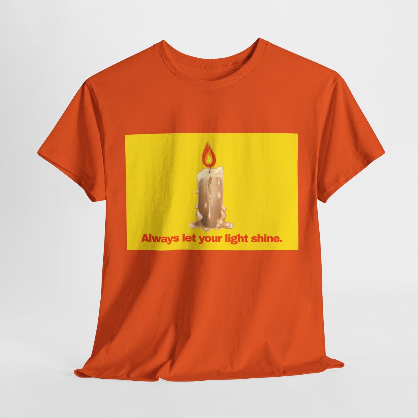 Gravitee 100% Cotton Graphic Adult T-Shirt | ALWAYS LET YOUR LIGHT SHINE