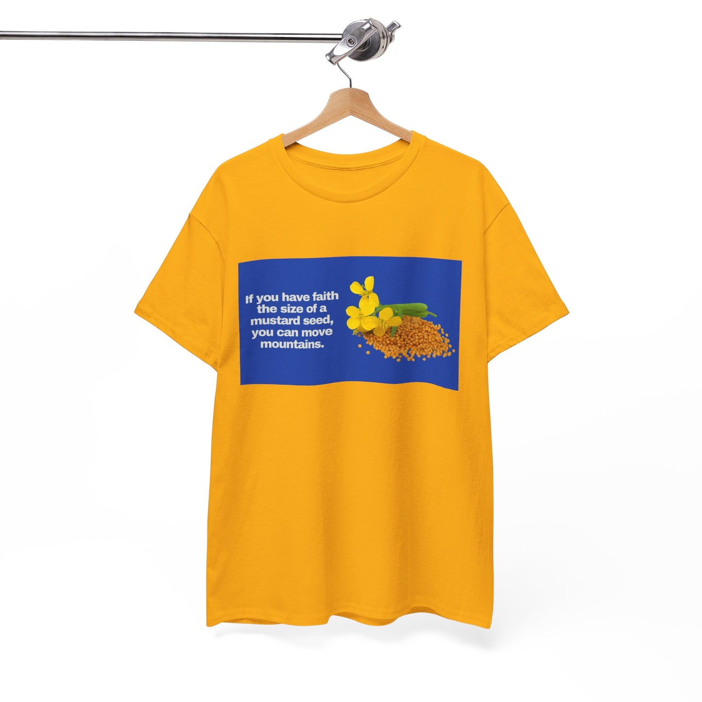 Gravitee 100% Cotton Graphic Adult T-Shirt | If You Have Faith the Size of a Mustard Seed