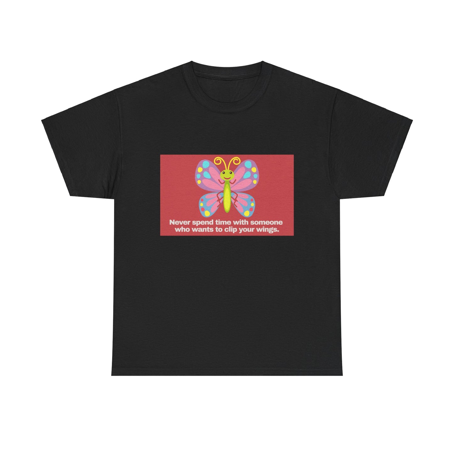 Gravitee 100% Cotton Graphic Adult T-Shirt | NO CLIPPING OF WINGS