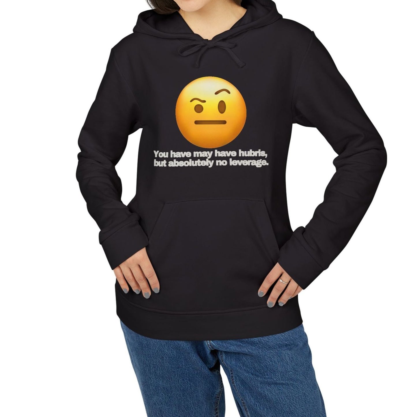 adidas® Personalized Unisex Fleece Hoodie by Gravitee | HUBRIS BUT NO LEVERAGE