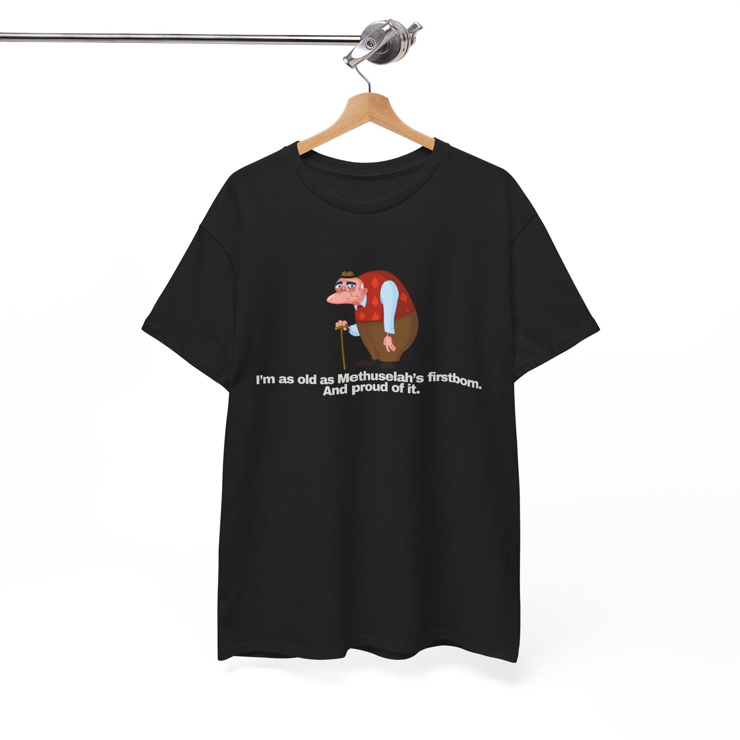 Gravitee 100% Cotton Graphic Adult T-Shirt | I AM AS OLD AS METHUSALEH